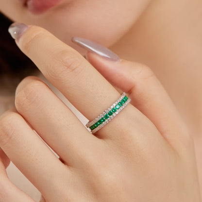 [Royal Jewelry]Delicate Colorful Round Cut Daily Ring