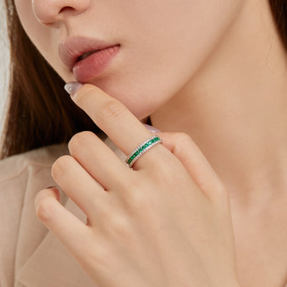 [Royal Jewelry]Delicate Colorful Round Cut Daily Ring