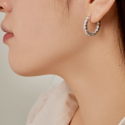 [Royal Jewelry]Unique Round Cut Daily Earrings