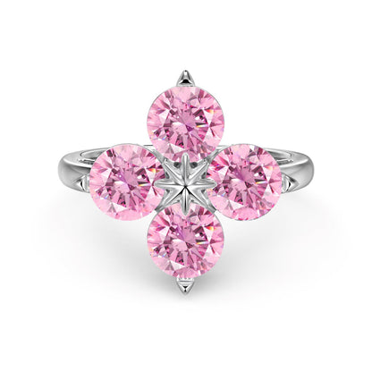 [Royal Jewelry]Four-Leaf Clover Eight-Pointed Star Ring