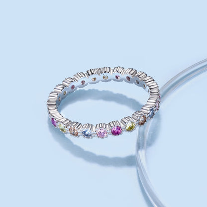 [Royal Jewelry]Exquisite Colorful Round Cut Party Ring