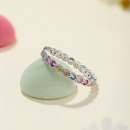 [Royal Jewelry]Exquisite Colorful Round Cut Party Ring