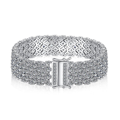 [Royal Jewelry]Ornate Elegant Round Cut Party Bracelet