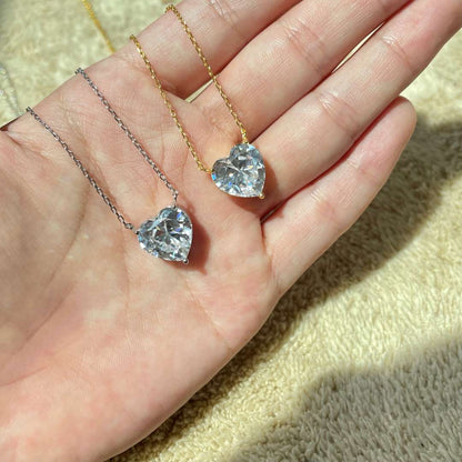 [Royal Jewelry]6.0 carat Radiant Heart Shape Necklace