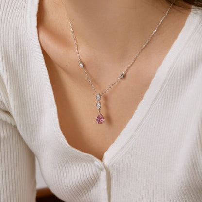 [Royal Jewelry]Dazzling Pear Cut Necklace