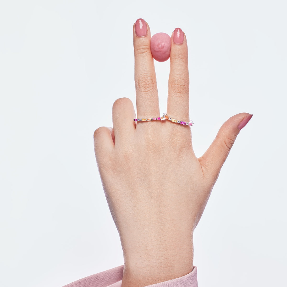 [Royal Jewelry]Exquisite Multicolored Emerald Cut Daily Ring