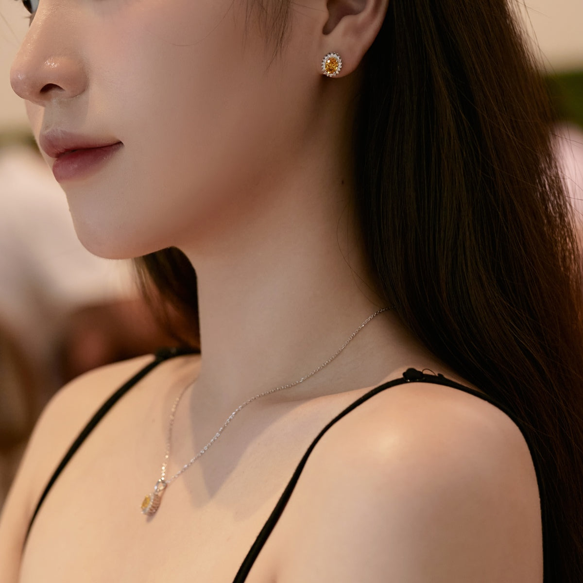 [Royal Jewelry]Delicate Radiant Oval Cut Daily Earrings