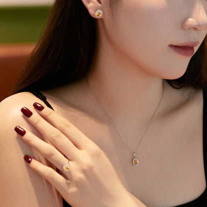 [Royal Jewelry]Delicate Radiant Oval Cut Daily Earrings