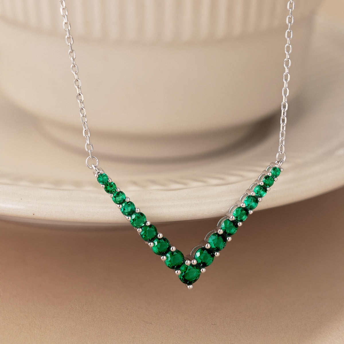 [Royal Jewelry]Ornate Round Cut Necklace