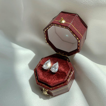 [Royal Jewelry]Ornate Water Drop Shape Earrings