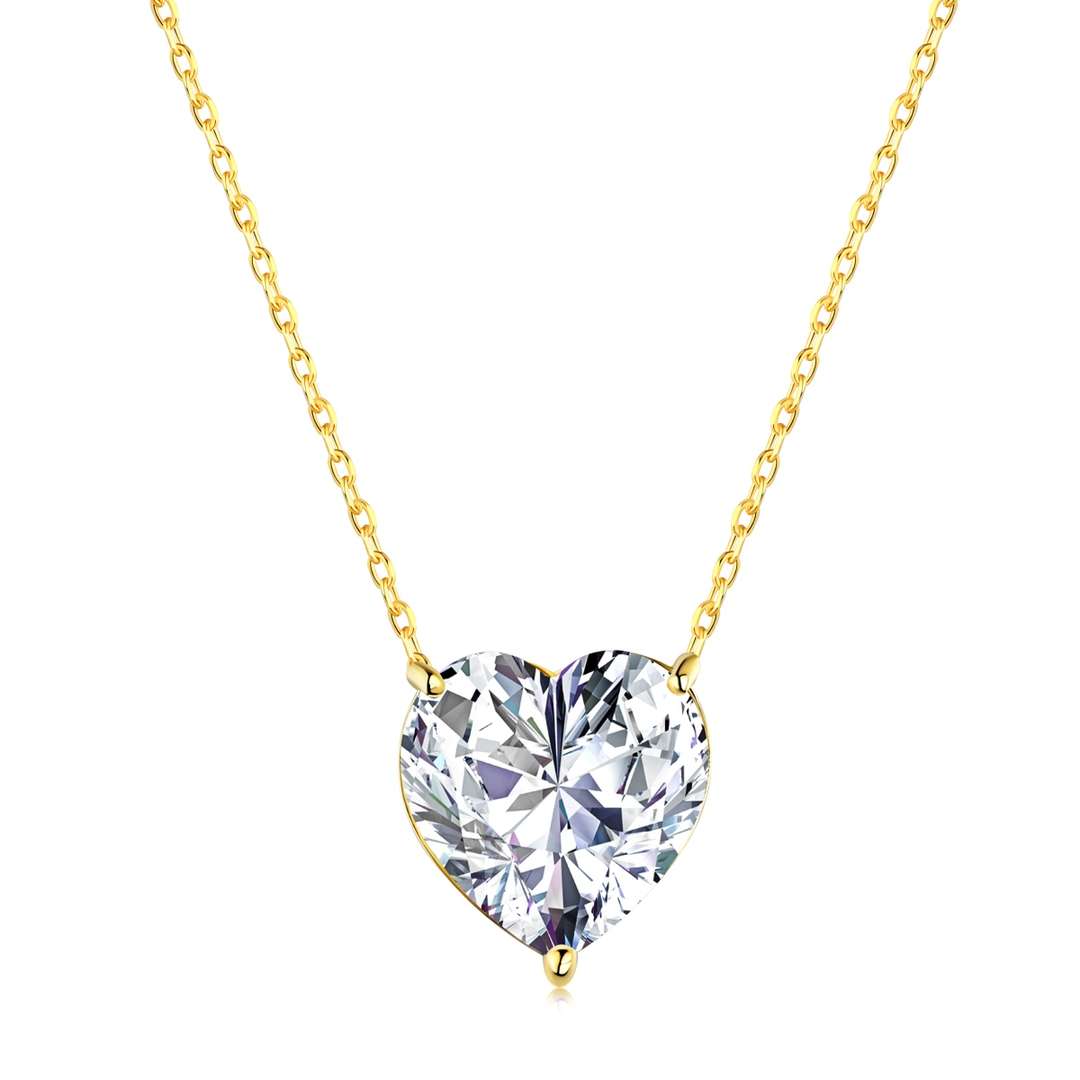 [Royal Jewelry]6.0 carat Radiant Heart Shape Necklace