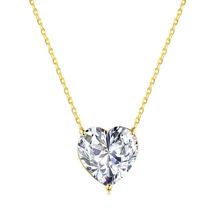 [Royal Jewelry]6.0 carat Radiant Heart Shape Necklace