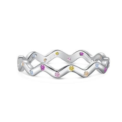 [Royal Jewelry]Ornate Vibrant Round Cut Daily Ring