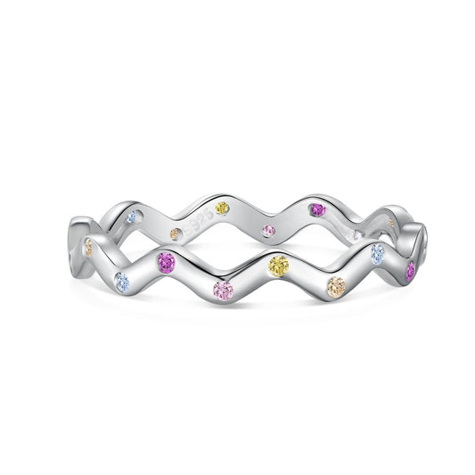 [Royal Jewelry]Ornate Vibrant Round Cut Daily Ring