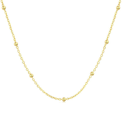 [Royal Jewelry]Small Bead Clavicle Chain Simple Necklace