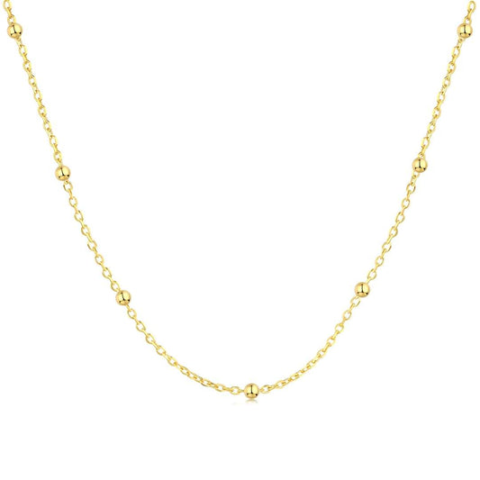 [Royal Jewelry]Small Bead Clavicle Chain Simple Necklace