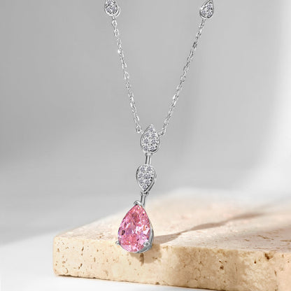 [Royal Jewelry]Dazzling Pear Cut Necklace
