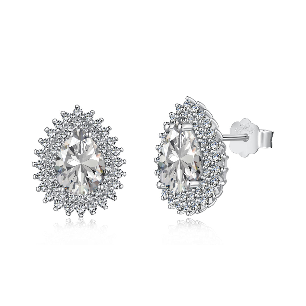 [Royal Jewelry]Delicate Gorgeous Pear Cut Daily Earrings