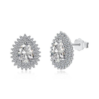 [Royal Jewelry]Delicate Gorgeous Pear Cut Daily Earrings