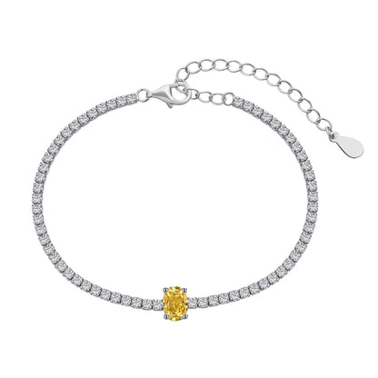 [Royal Jewelry]0.75 Carat Exquisite Oval Cut Daily Bracelet