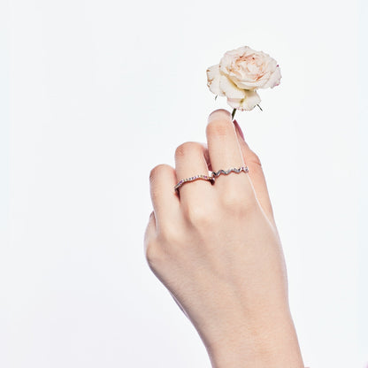 [Royal Jewelry]Ornate Vibrant Round Cut Daily Ring