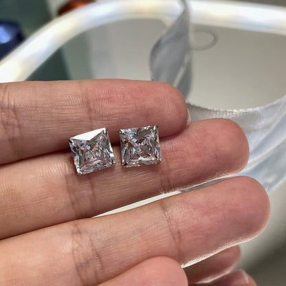 [Royal Jewelry]Ornate Square Shape Earrings