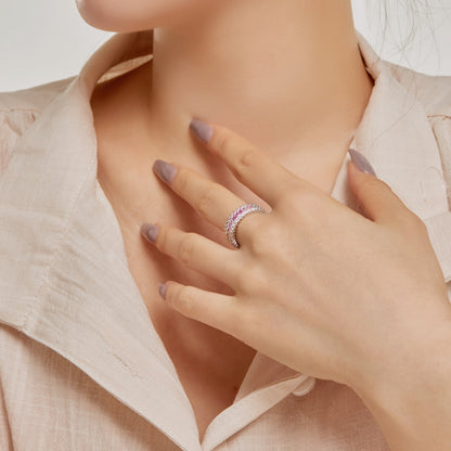 [Royal Jewelry]Ornate Colorful Radiant Cut Daily Ring