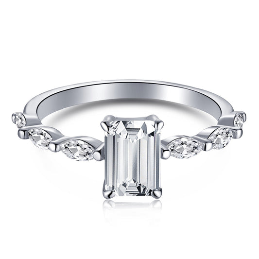 [Royal Jewelry]1.0 Carat Dainty Resplendent Radiant Cut Daily Ring
