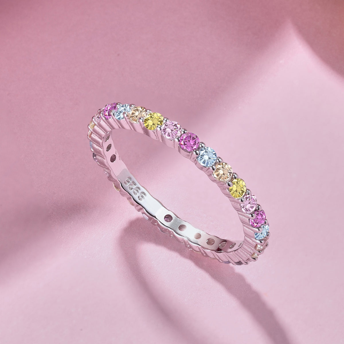 [Royal Jewelry]Elegant Vivid Round Cut Daily Ring