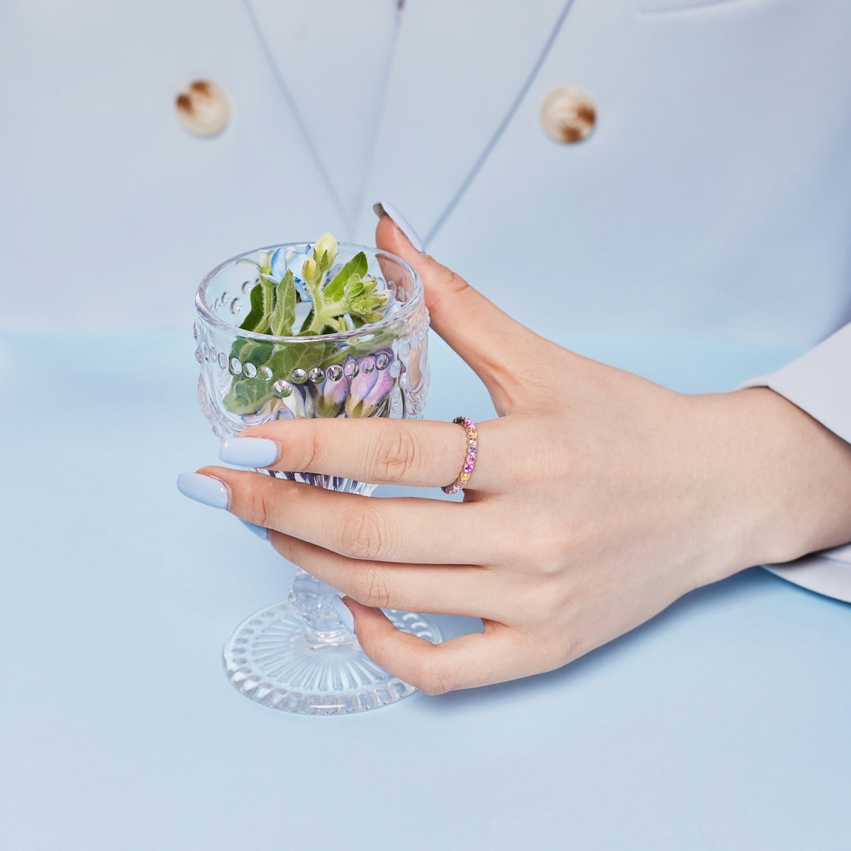[Royal Jewelry]Dazzling Resplendent Round Cut Party Ring