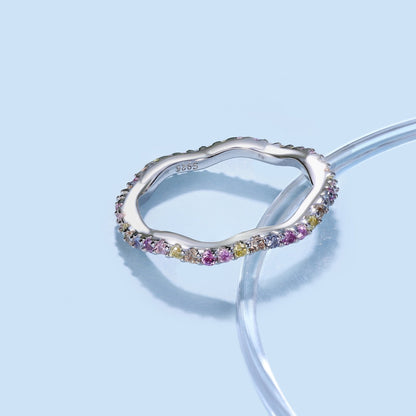 [Royal Jewelry]Dainty Colorful Round Cut Party Ring