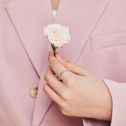 [Royal Jewelry]Unique Scintillating Round Cut Daily Ring