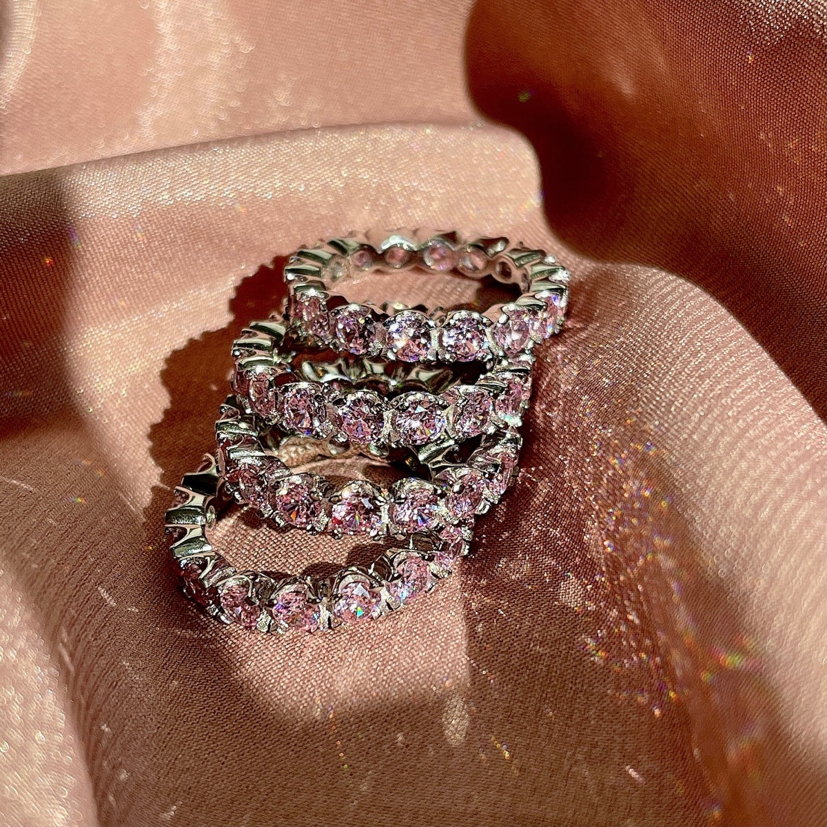 [Royal Jewelry]Eternity Round Cut Tennis Ring