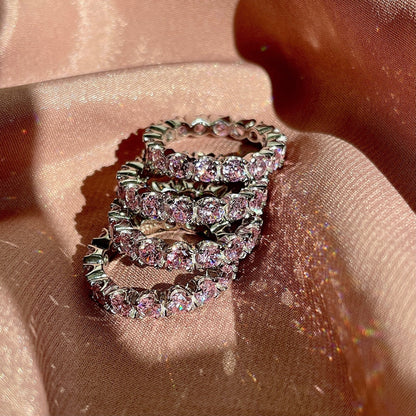[Royal Jewelry]Eternity Round Cut Tennis Ring