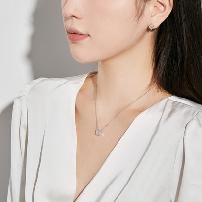 [Royal Jewelry]1.0 Carat Radiant Princess Cut Wedding Earrings
