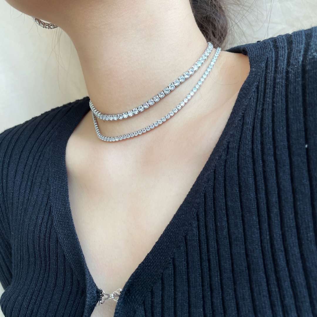 [Royal Jewelry]Elegant Tennis Chain Necklace