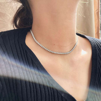 [Royal Jewelry]Elegant Tennis Chain Necklace