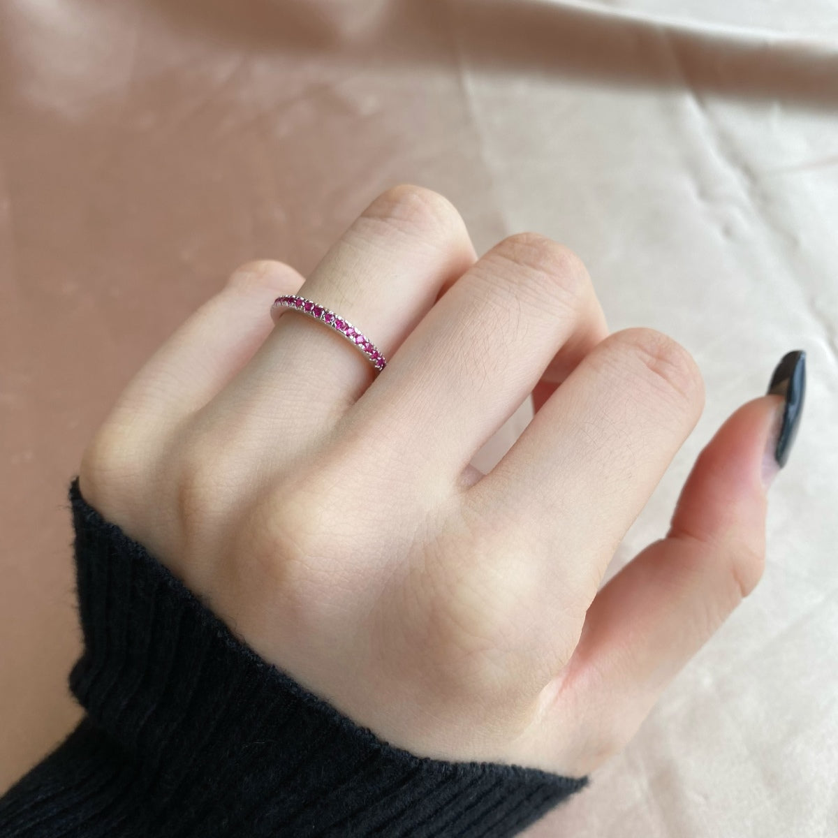 [Royal Jewelry]Delicate Sparkling Round Cut Daily Ring