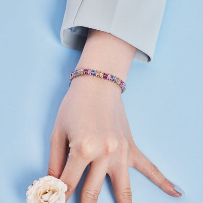 [Royal Jewelry]Sparkling Exquisite Multi Cut Party Bracelet