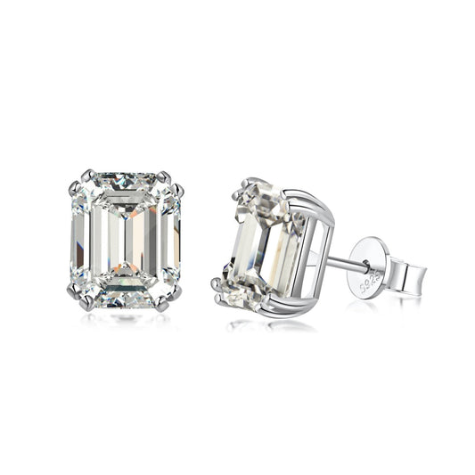 [Royal Jewelry]Dazzling Square Shape Earrings