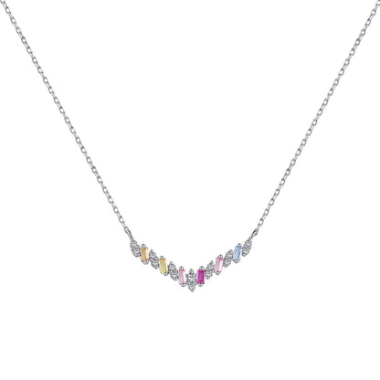 [Royal Jewelry]Dazzling Rainbow Necklace