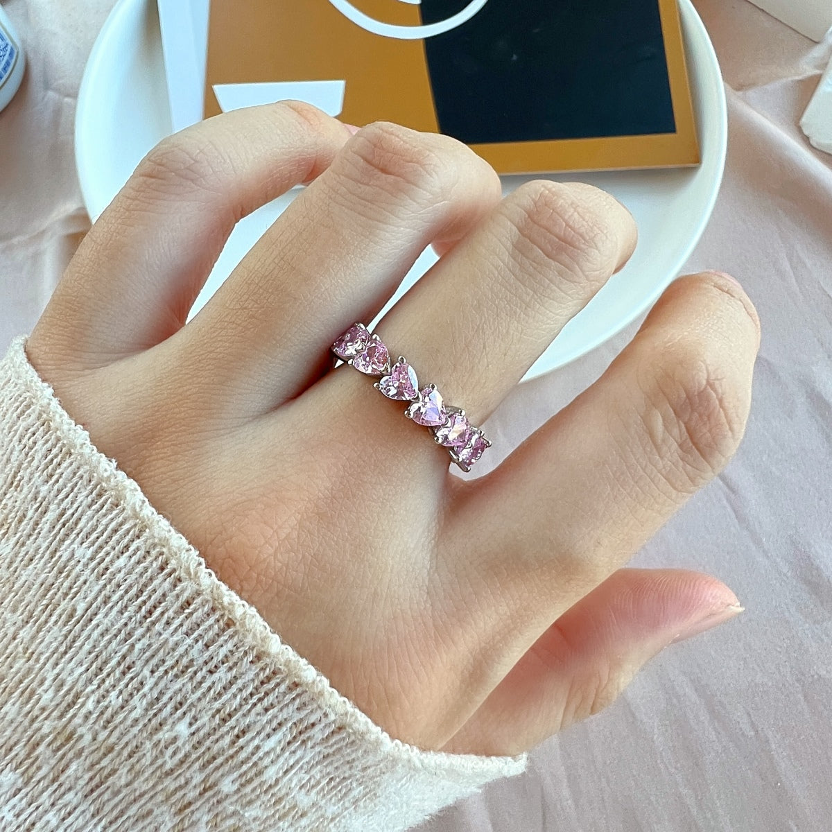 [Royal Jewelry]0.25 Carat Radiant Romance Heart Cut Lover Ring