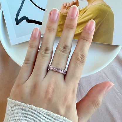 [Royal Jewelry]Eternity Round Cut Tennis Ring
