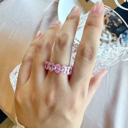 [Royal Jewelry]Dainty Elongated Cushion Cut Tennis Ring