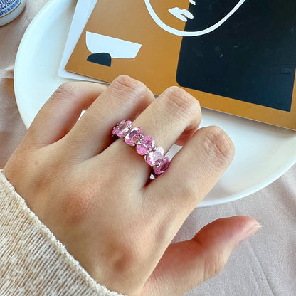 [Royal Jewelry]Dainty Elongated Cushion Cut Tennis Ring