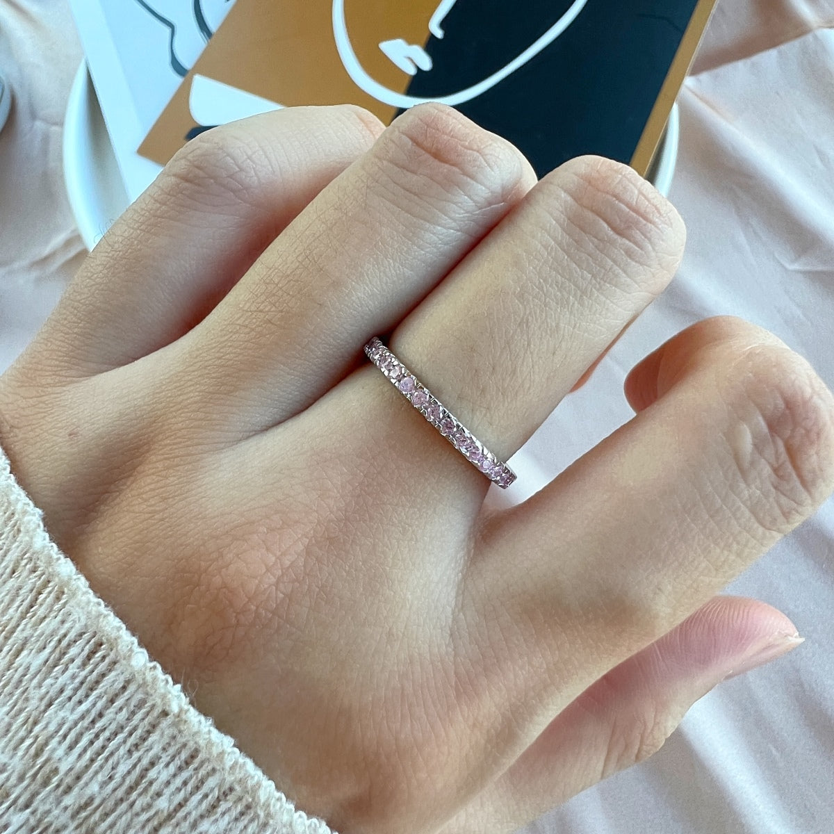 [Royal Jewelry]Delicate Sparkling Round Cut Daily Ring