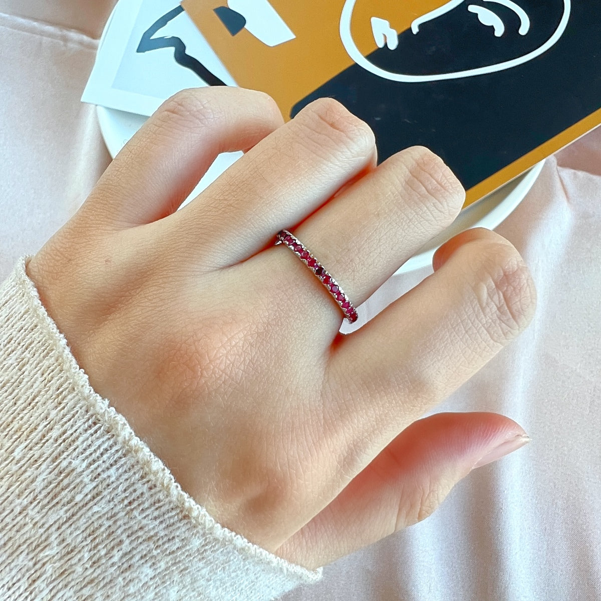 [Royal Jewelry]Delicate Sparkling Round Cut Daily Ring