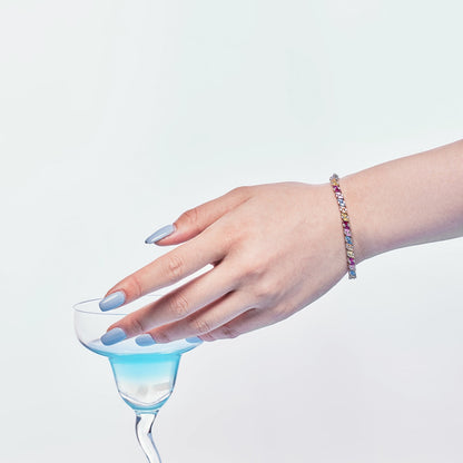 [Royal Jewelry]Ornate Sparkling Multi Cut Party Bracelet