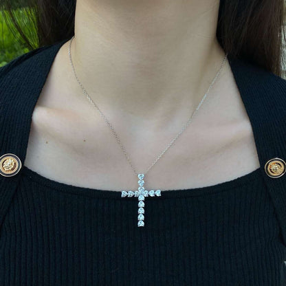 [Royal Jewelry]Radiant Cross Shape Necklace