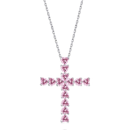 [Royal Jewelry]Radiant Cross Shape Necklace